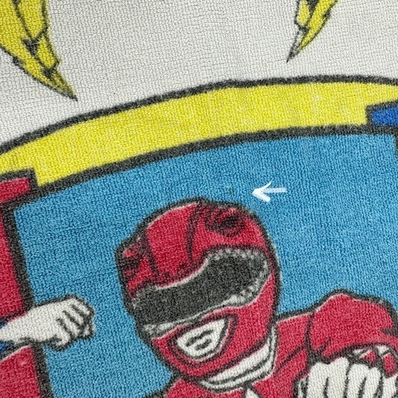 1993 Mighty Morphin Power Rangers Vintage Bath Towel Pool Beach Saban - Picture 8 of 9